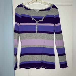 🍓6/$15🍓 Old Navy Striped Waffle Knit Top